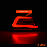 Clear Red LED 3D Stripe Bar Tail lights with Sequential Indicators for Subaru WRX & STI 2014-2021